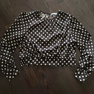 Polka Dot Long Sleeve Women's Blouse